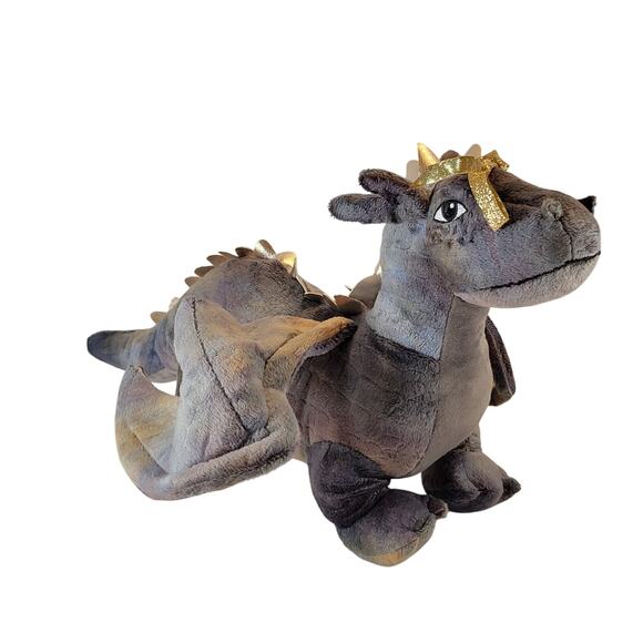 Gold & Gray Dragon Plush & 5 Mini Dragons Inside 15" Stuffed Animal Plushy - Picture 6 of 11